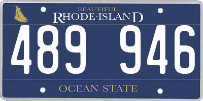 RI license plate 489946