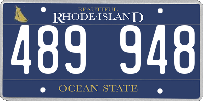 RI license plate 489948