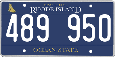 RI license plate 489950
