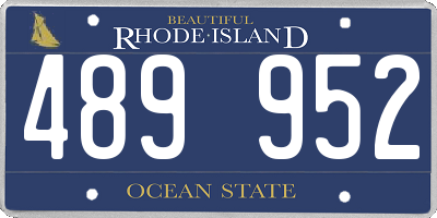 RI license plate 489952