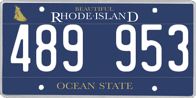 RI license plate 489953