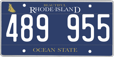 RI license plate 489955