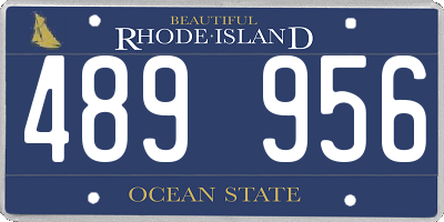 RI license plate 489956
