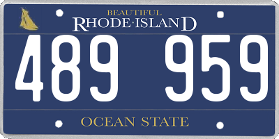 RI license plate 489959