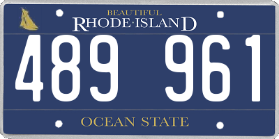 RI license plate 489961