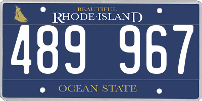RI license plate 489967