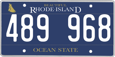 RI license plate 489968