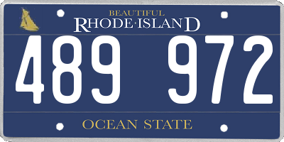 RI license plate 489972