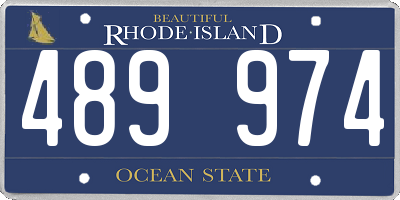 RI license plate 489974
