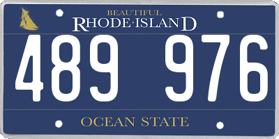 RI license plate 489976