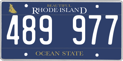 RI license plate 489977