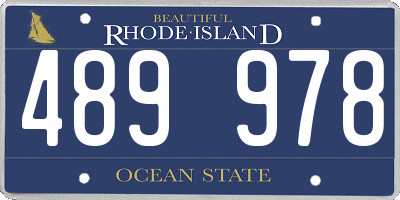 RI license plate 489978
