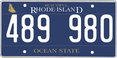 RI license plate 489980