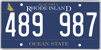 RI license plate 489987