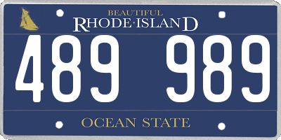 RI license plate 489989