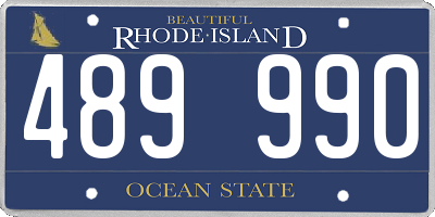 RI license plate 489990