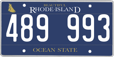 RI license plate 489993