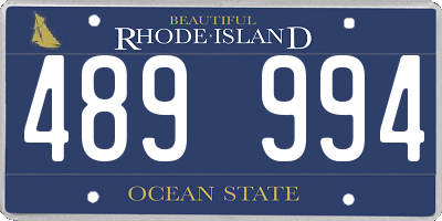 RI license plate 489994