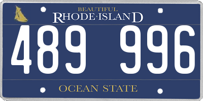 RI license plate 489996