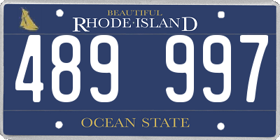 RI license plate 489997