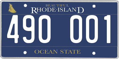 RI license plate 490001