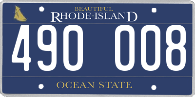 RI license plate 490008