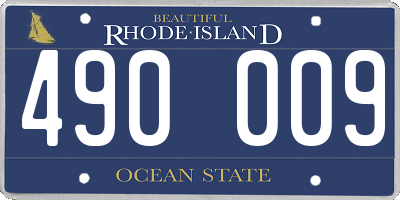RI license plate 490009