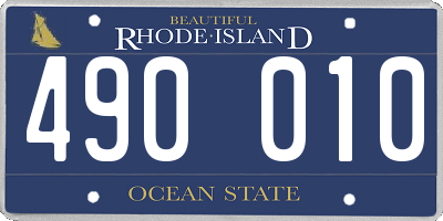 RI license plate 490010