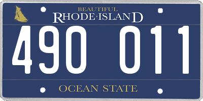 RI license plate 490011