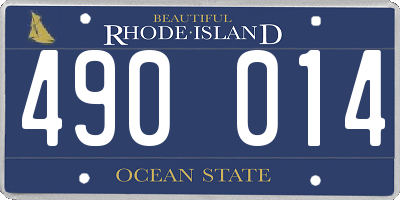RI license plate 490014