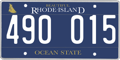 RI license plate 490015