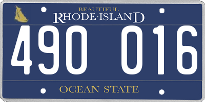 RI license plate 490016