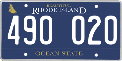 RI license plate 490020