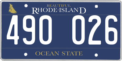 RI license plate 490026
