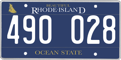 RI license plate 490028