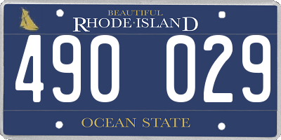 RI license plate 490029