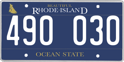RI license plate 490030