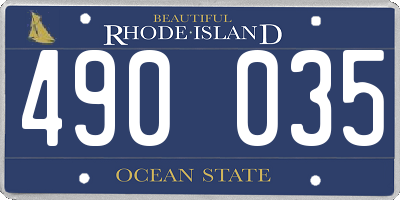 RI license plate 490035