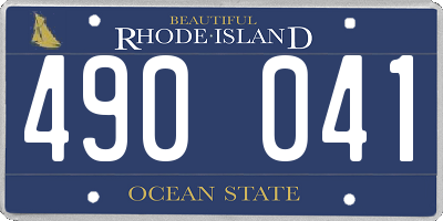 RI license plate 490041