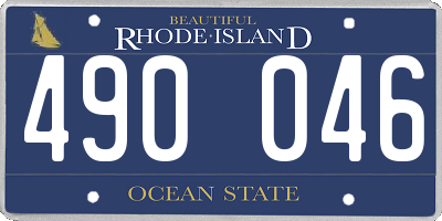 RI license plate 490046