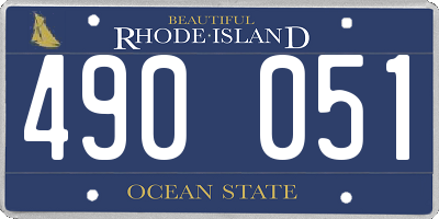 RI license plate 490051