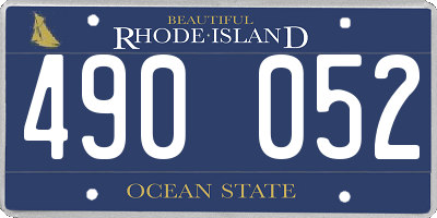 RI license plate 490052