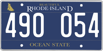 RI license plate 490054