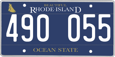 RI license plate 490055