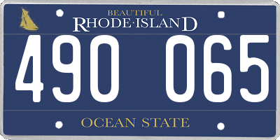 RI license plate 490065