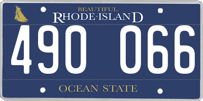 RI license plate 490066