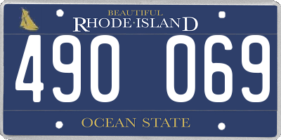 RI license plate 490069