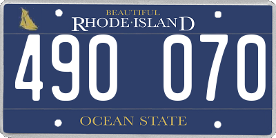 RI license plate 490070