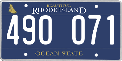 RI license plate 490071