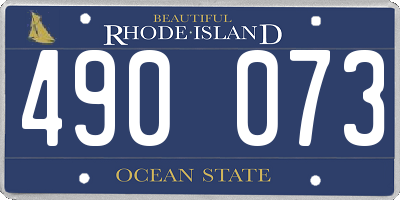 RI license plate 490073